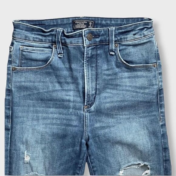 Abercrombie & Fitch Destroyed Simone High Rise Super Skinny Jeans Sz 26 - Picture 5 of 9